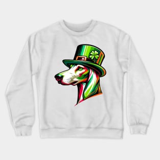 Ibizan Hound Enjoys Saint Patrick's Day Festivities Crewneck Sweatshirt